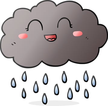 cartoon rain cloud vector