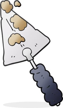 doodle character cartoon trowel vector