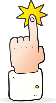 cartoon pointing hand vector