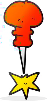 cartoon office tack vector