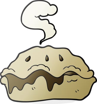cartoon hot pie vector