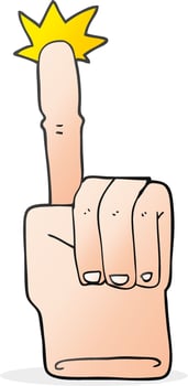 cartoon pointing hand vector
