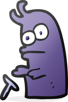 cartoon little alien vector