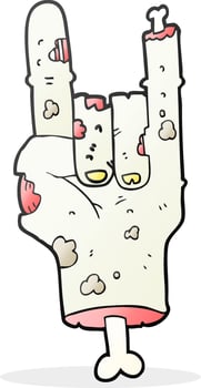 cartoon zombie hand vector