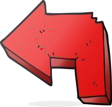 cartoon direction arrow vector