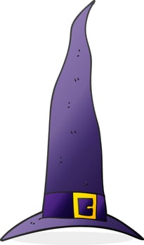 cartoon witch's hat vector