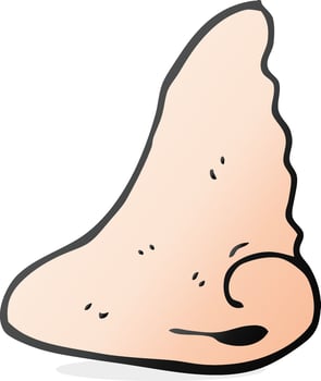 cartoon human nose vector