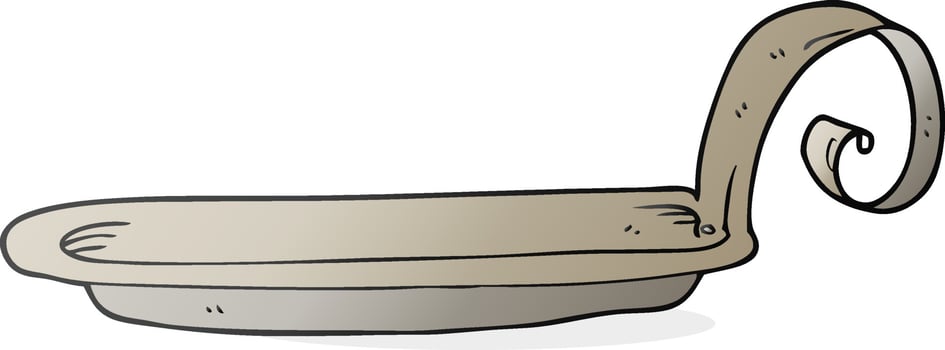 cartoon old lead candle base vector