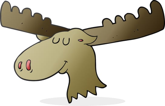 doodle character cartoon moose vector