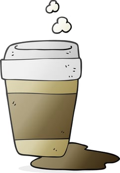 cartoon coffee cup vector