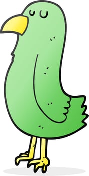 doodle character cartoon parrot vector