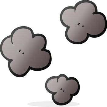 cartoon smoke cloud symbol vector