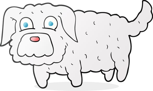 cartoon small dog vector