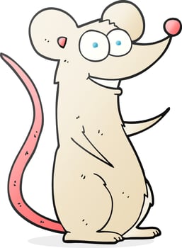 cartoon happy mouse vector