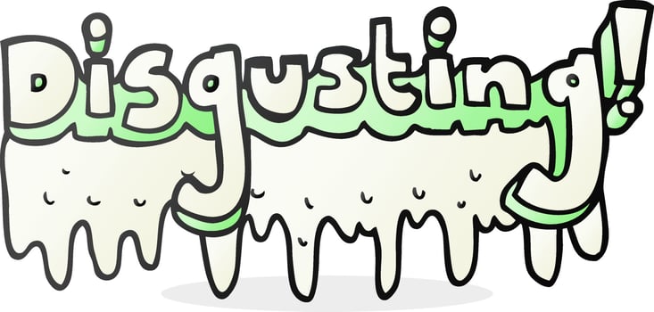 cartoon disgusting symbol vector