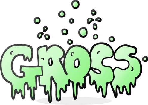 cartoon word gross vector