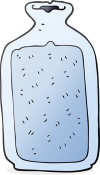 cartoon hot water bottle vector