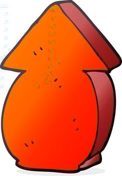 cartoon fat arrow pointing vector
