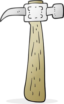 doodle character cartoon hammer vector