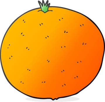 doodle character cartoon orange vector