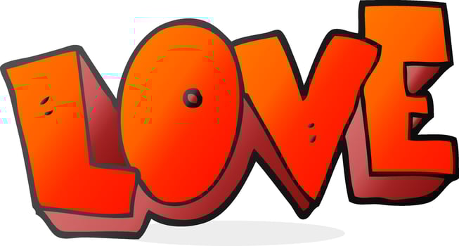 cartoon love symbol vector