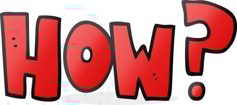 doodle character cartoon how sign vector