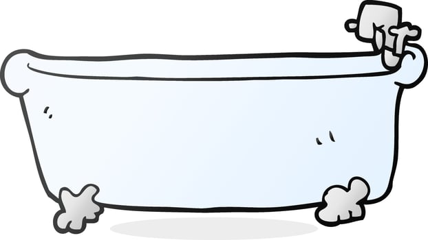 doodle character cartoon bath vector