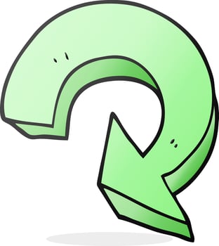 cartoon recycling arrow vector