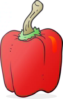 cartoon red pepper vector
