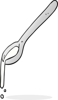 doodle character cartoon spoon vector