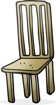 doodle cartoon chair vector
