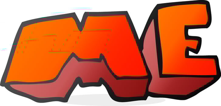 cartoon ME symbol vector