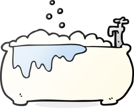 doodle cartoon bath vector