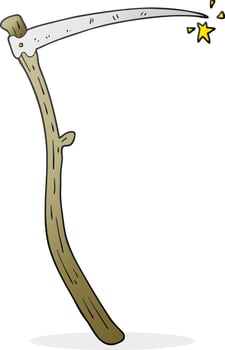 cartoon sharp scythe vector