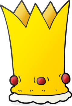 doodle cartoon crown vector
