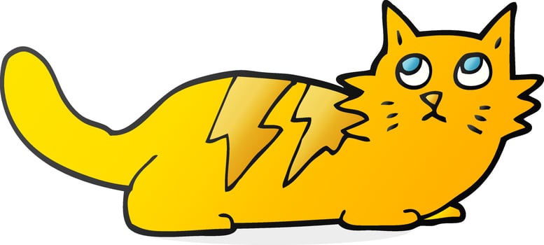 doodle character cartoon cat vector