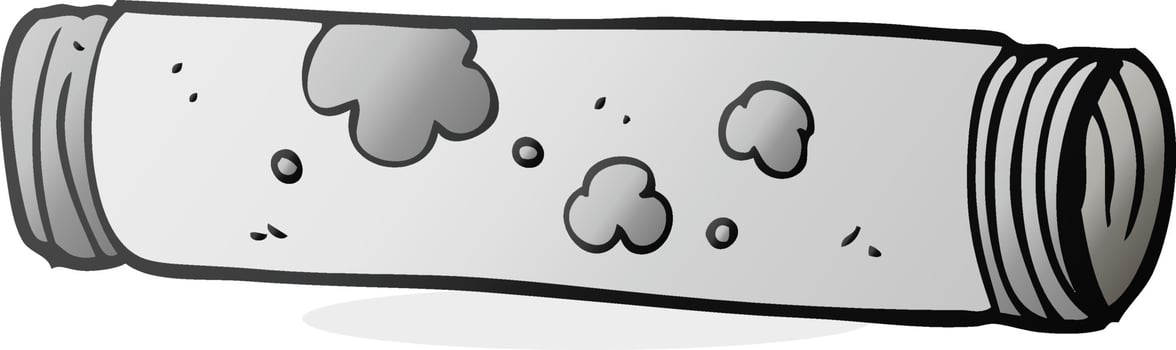 freehand drawn cartoon old pipe vector
