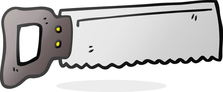 freehand drawn cartoon saw vector