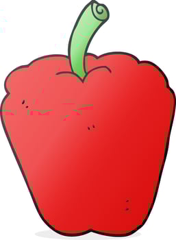 freehand drawn cartoon pepper vector