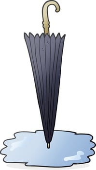 freehand drawn cartoon umbrella vector
