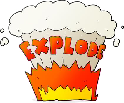freehand drawn cartoon explosion vector