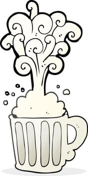 freehand drawn cartoon exploding beer vector