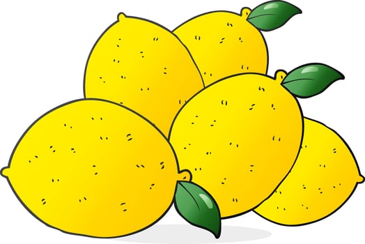freehand drawn cartoon lemons vector