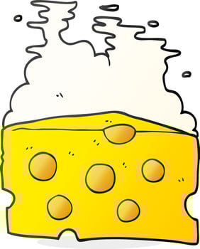 freehand drawn cartoon cheese vector