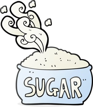 freehand drawn cartoon sugar bowl vector
