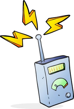 freehand drawn cartoon scientific device vector