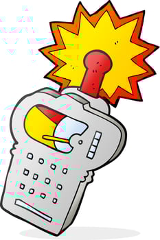 freehand drawn cartoon scientific device vector