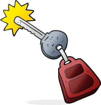 freehand drawn cartoon key vector