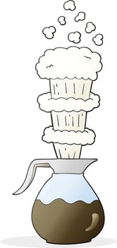 freehand drawn cartoon extra strong coffee jug vector
