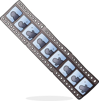 freehand drawn cartoon film strip vector